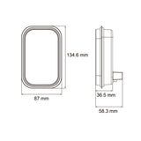 Lucidity 12/24V RED Tail light insert with Grommet and loom