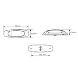LED Clear/Amber side marker with integrated step light