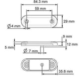 Amber Marker light with chrome housing, 12-24 Volt,Truck,Trailer,Ute,Bus,Caravan