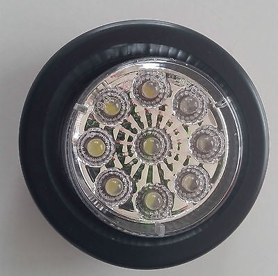 Lucidity 2" Round marker light WHITE, 12-24 Volt,Truck,Trailer,Ute,Bus,Caravan