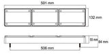 Pair of 12/24V LED Jumbo Tail lights, Amber/Red/Red, Truck,Bus,Ute,Trailer,Caravan