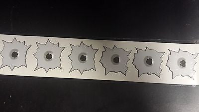 STICKER Bullet Hole x 6 (Larger Bullet holes) Car,Truck,Boat,Window,Door,Ute,Bus