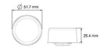 Lucidity 2" Round marker light WHITE, 12-24 Volt,Truck,Trailer,Ute,Bus,Caravan
