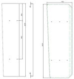 Stainless Steel Exhaust Shroud Plain Right To Suit Western Star