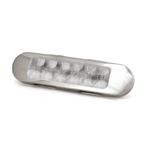Lucidity Clear White Marker light with chrome housing, 12-24 Volt