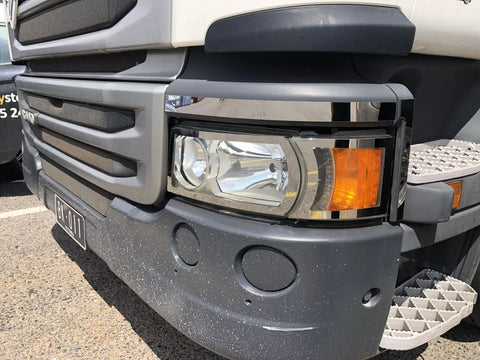 Stainless Steel Headlight Trim Kit To Suit Scania