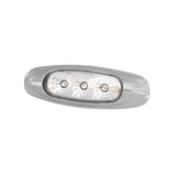 Clearance light, (Clear) AMBER with Chrome housing
