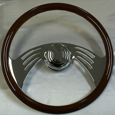 Steering Wheel & Hub, 2-spoke wing.Freightliner,Kenworth,Mack,Western star,Eagle