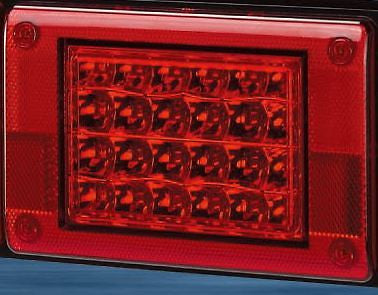 12/24V RED LED Jumbo Tail light Insert, Truck,Bus,Ute,Trailer,Caravan PN 26007