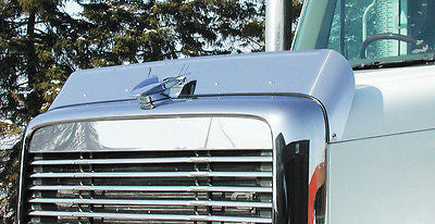 Freightliner Coronado Stainless Bug Deflector with brackets
