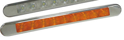 Amber Marker/Tail light with chrome housing,12-24 Volt,Truck,Trailer,Ute,Caravan