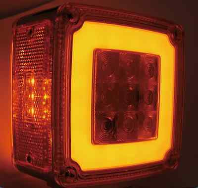 GloTrac Amber Turn signal light, Indicator with single mounting stud (Lucidity Brand)
