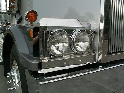 Pair of stainless Headlight backings to suit 4800 Western star up to 2007 model.
