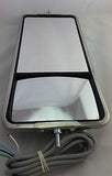 S/S Westcoast Heated mirror with spotter and Clear LED light. Truck,Bus,Van,Ute