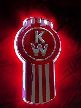 Stealth "RED" Kenworth Logo backing- Emblem light