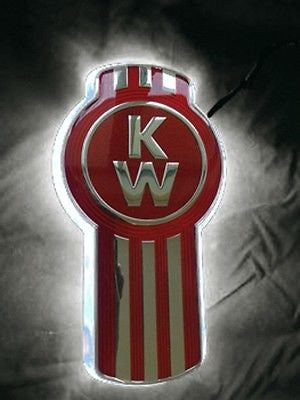Stealth "Clear/White" Kenworth Logo backing- Emblem light