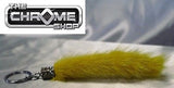 Fluffy yellow key chain or hang from your mirror etc, Truck,car,van,ute,bus,boat