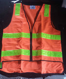 High Visibility Work Safety Vest Fluro Orange Sizes S, M and XXXL