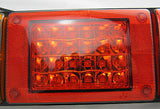Pair of 12/24V LED Jumbo Tail lights, Amber/Red/Red, Truck,Bus,Ute,Trailer,Caravan