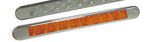 Clear Amber Tail light, Marker + S/S Bezel,12-24 Volt,Truck,Trailer,Ute,Caravan