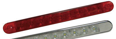 Clear Red Tail/Stoplight, Marker +S/S Bezel,12-24 Volt,Truck,Trailer,Ute,Caravan