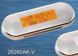 Clear Amber Marker light and chrome housing,12-24 Volt,Truck,Trailer,Bus,Caravan