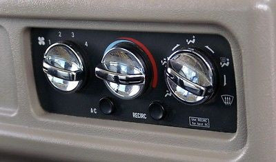 3 x Chrome Heater, A/C Knobs to suit Kenworth