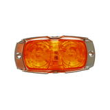 LED Tiger light with Chrome housing, Amber  12-24 Volt,Truck,Trailer,Ute,Bus,Car