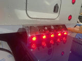Stainless Steel Airline Box Clear Red LED 1.2MM