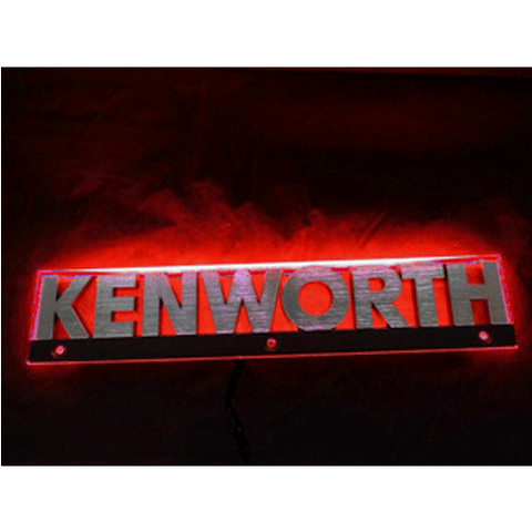 PAIR of LED KENWORTH SIDE NAME PLATE BACKINGS. (RED)