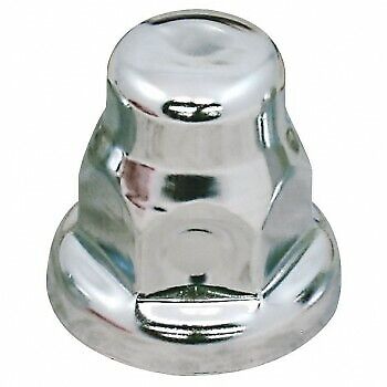 CHROME NUT COVER - 33MM FLAT TOP  May fit Truck, Bus, Towtruck