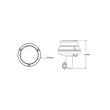 LED Micro Flashing Beacon Light with Pole mount. Truck,Tractor,Forklift,Mining