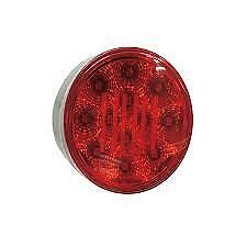 4 inch Round LED Indicator Light with Red Lens. 12/24V. Kenworth,Trailer
