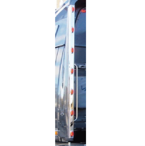 Stainless Steel Wing Extensions Clear/Red 7/14 LED Pair Suit Western Star 4800