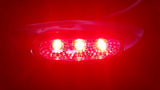 Clear/Red Marker light, chrome housing, 12-24 Volt,Truck,Trailer,Ute,Bus,Caravan