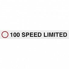 100 Speed Limited 680 x 80mm Class 2 Reflective - Long Life Sticker