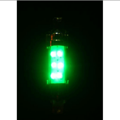 LED Globe 12 Volt Festoon Green (Pair)