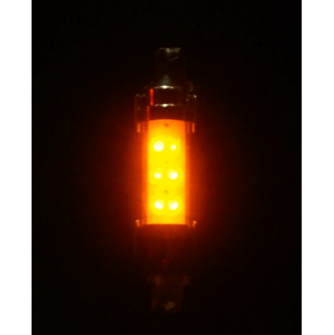LED Globe 12 Volt Festoon Amber (Pair)