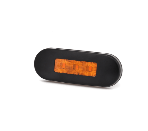AMBER Marker light + Black bezel,12-24 Volt,Truck,Trailer,Bus,Caravan