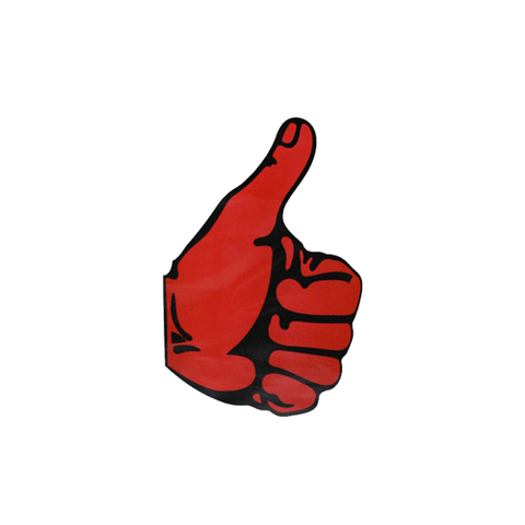 Sticker, "THUMBS UP" RED, Left hand