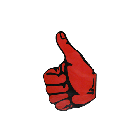 Sticker "THUMBS UP" Right Hand RED