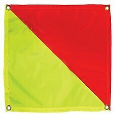 Flag Red & Yellow with Eyelets X1