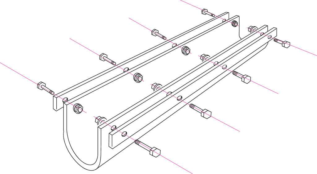 Rubber loop kit with hardware 595mm x 330mm – Truck Accessories.com