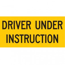 1x Driver Under Instruction 525 x 250mm Class 2 Reflective Sign - Metal Plate