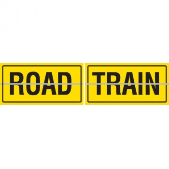 ROAD TRAIN SIGN. HINGED 2 PIECE