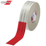 Reflective tape, RED/SILVER,  50M ROLL
