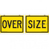 OVERSIZE Hinged 2 Piece 600 x 500mm Class 2 Reflective Sign, With Anti Luce - Aluminum